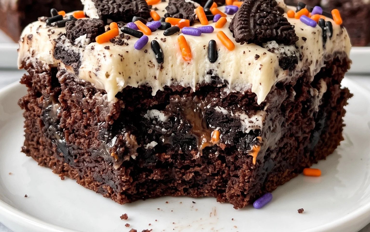 Easy Halloween Oreo Cake Bars