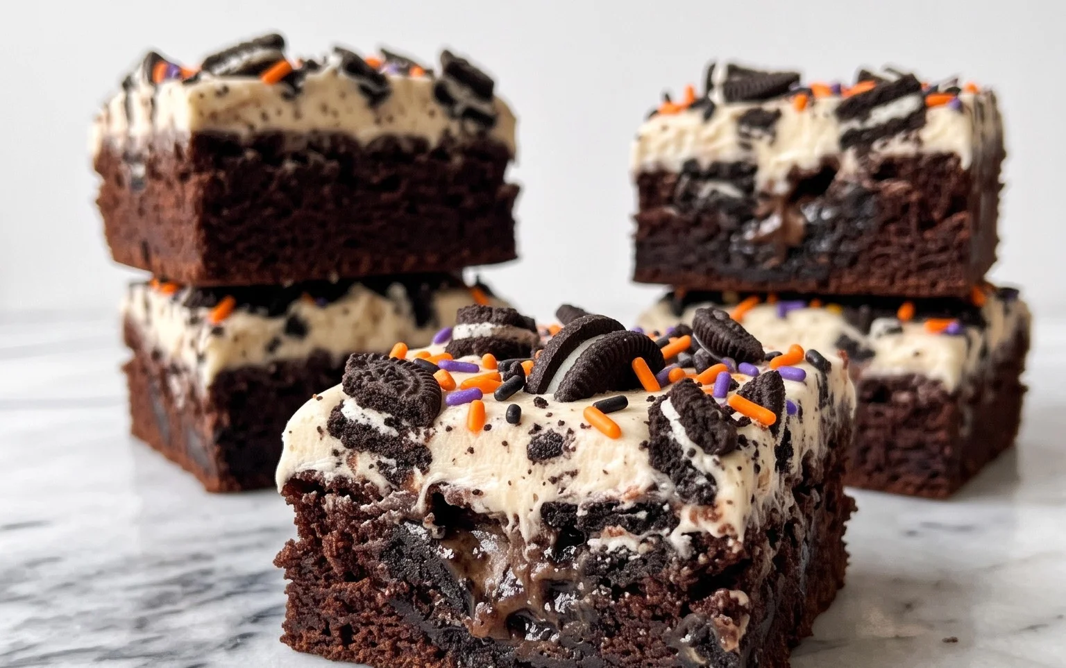 Easy Halloween Oreo Cake Bars Recipe
