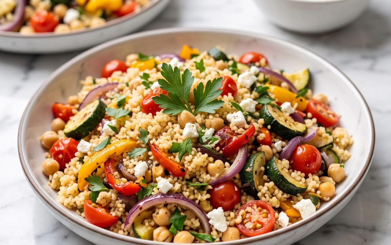 Easy Roasted Vegetable Couscous Salad