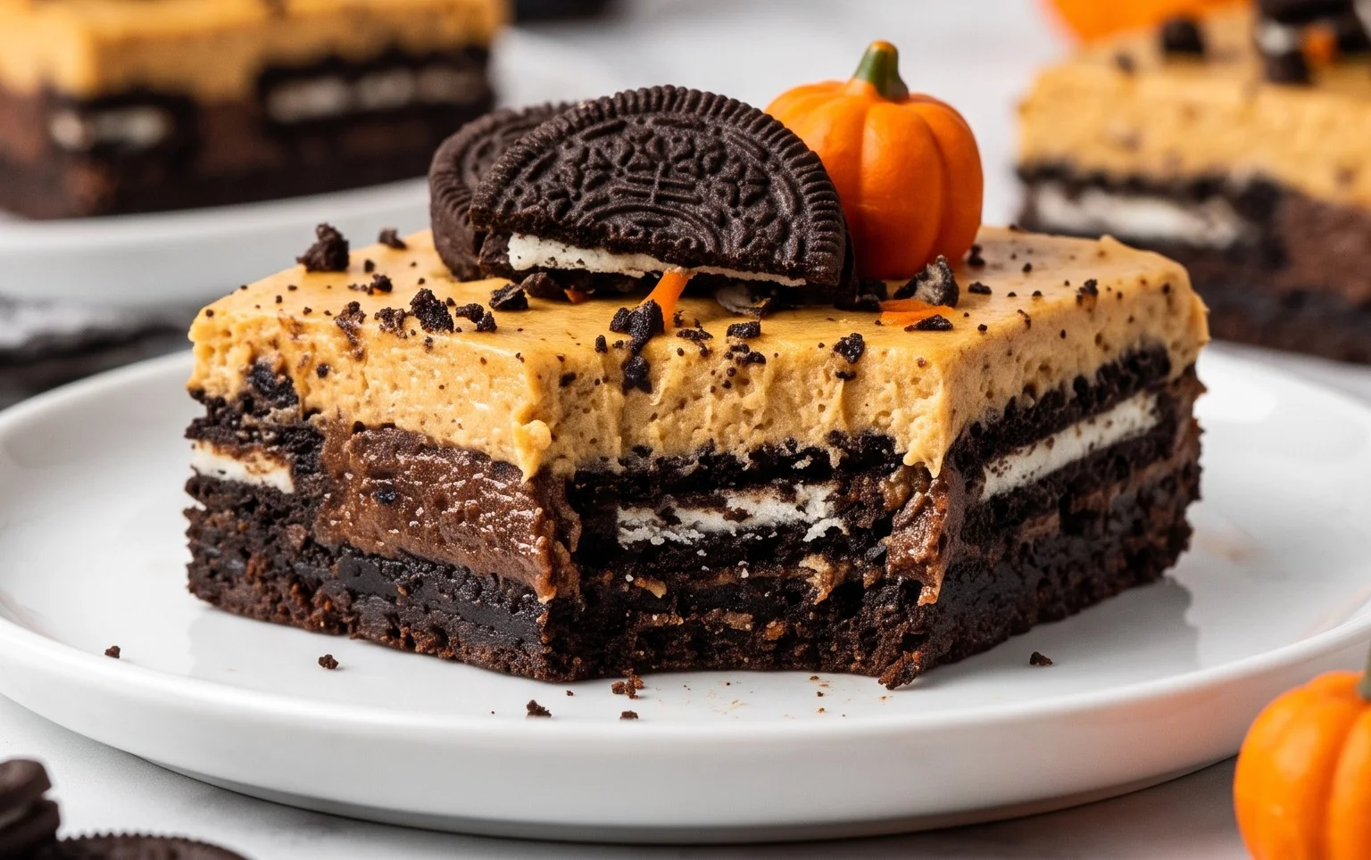Halloween Oreo Cake Bars