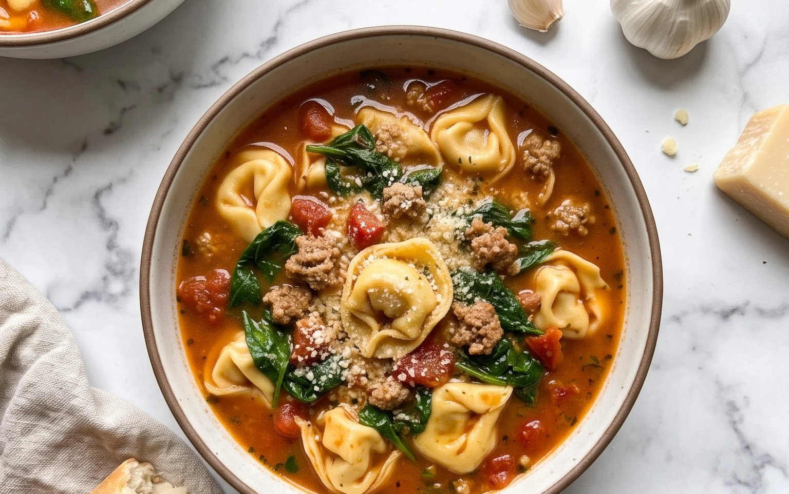 Easy Italian Sausage Tortellini Soup Recipe