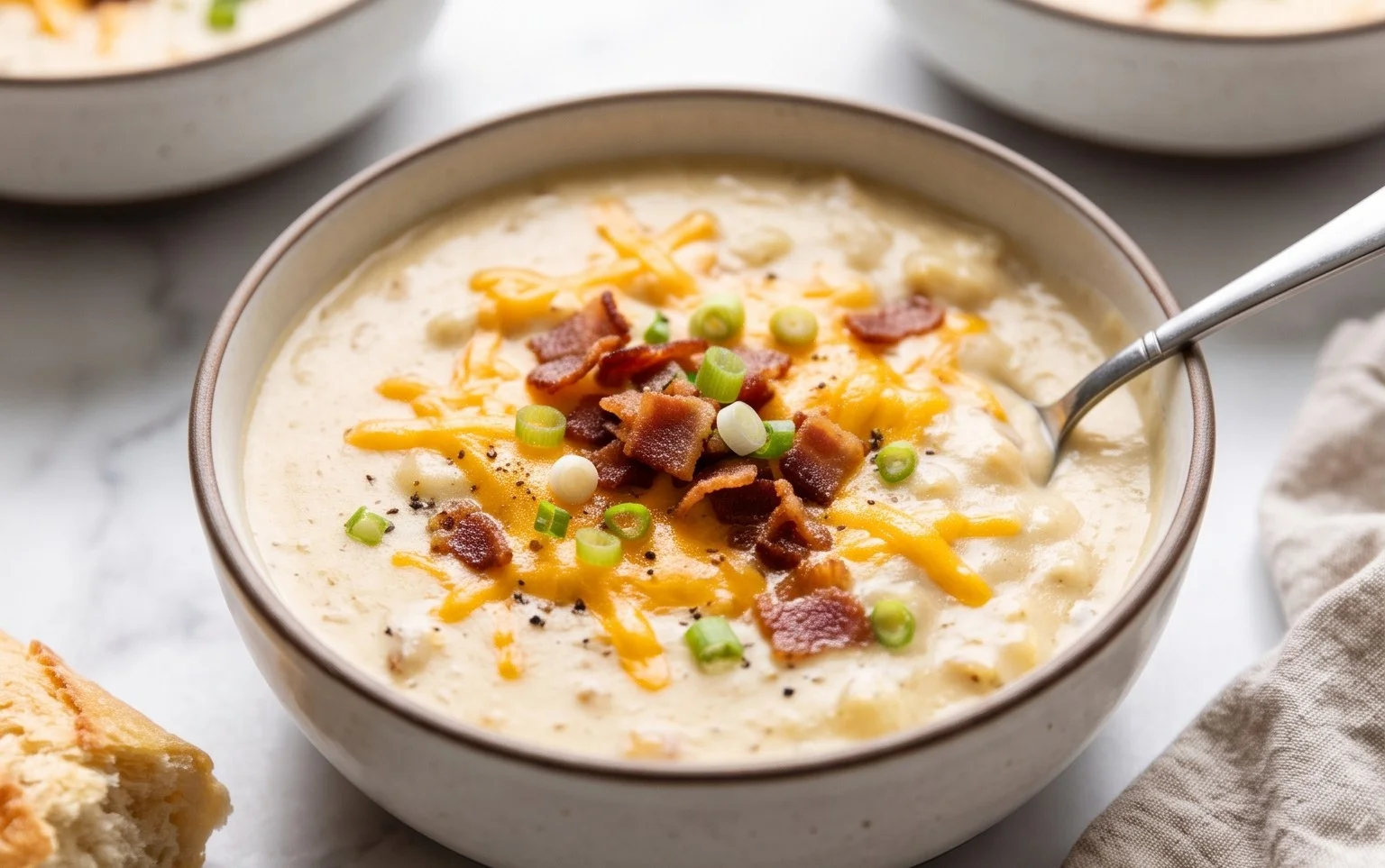Easy Creamy Baked Potato Soup Recipe