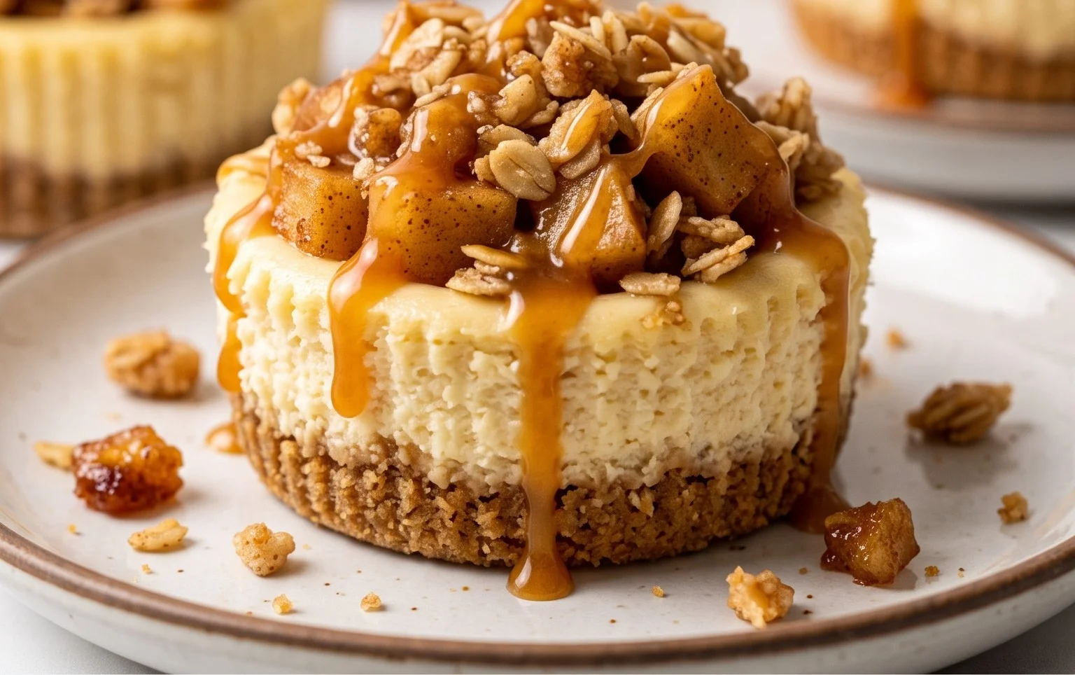 Apple Crisp Mini Cheesecakes