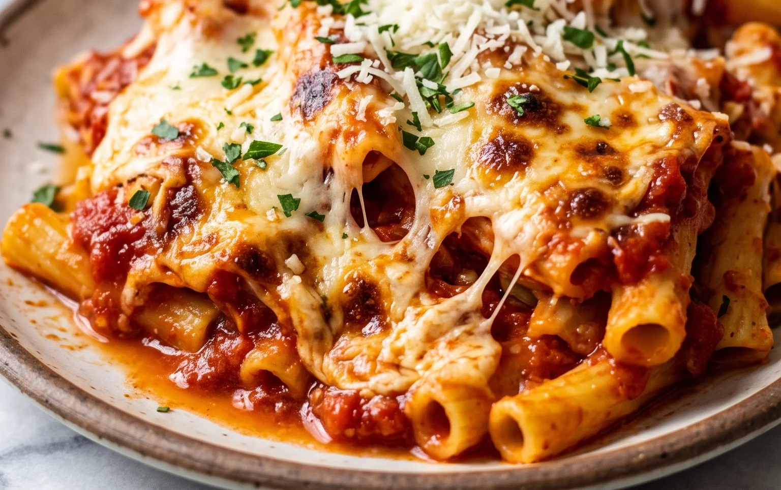Crock Pot Baked Ziti
